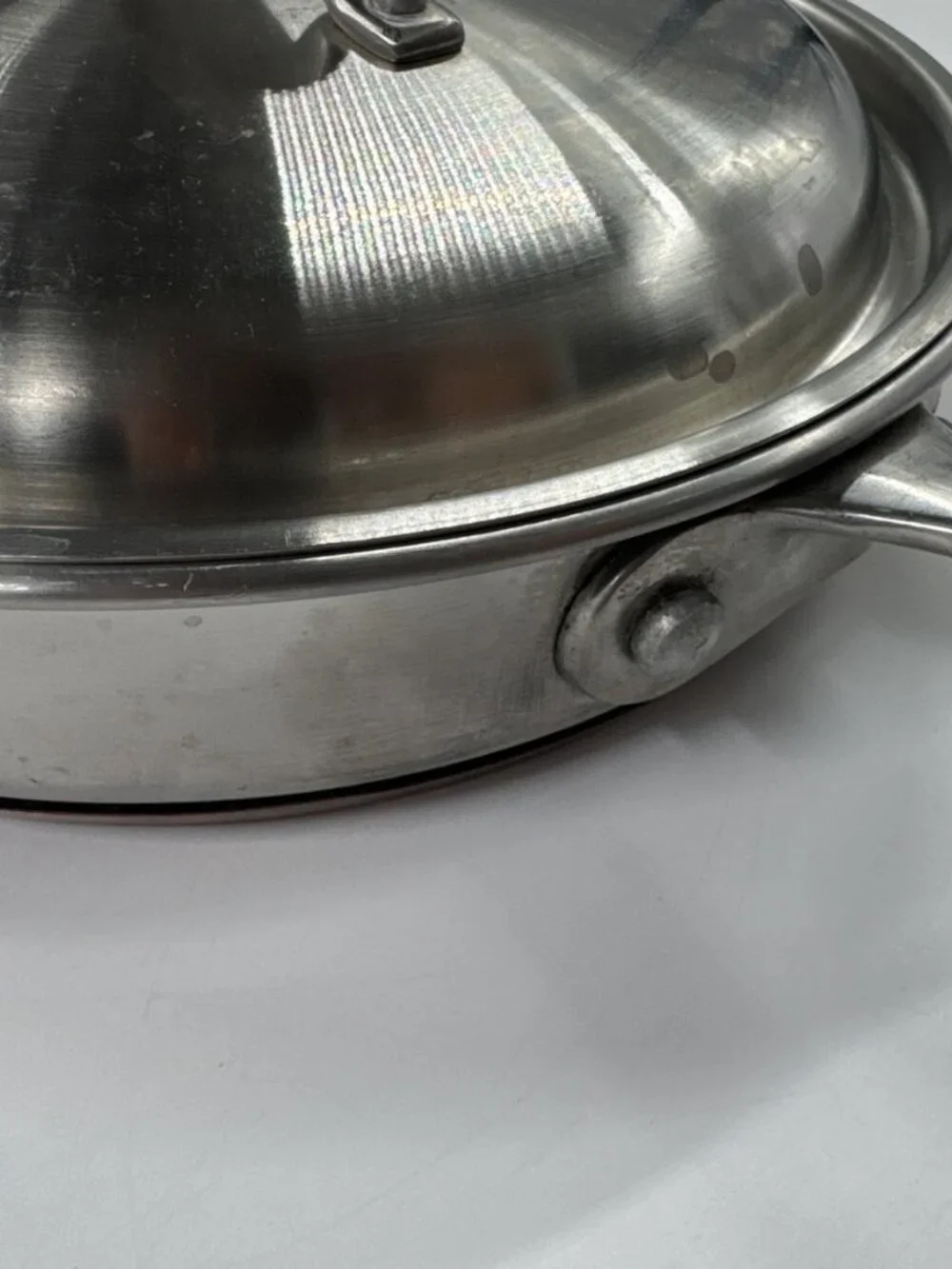 Revere Ware 10 inch Frying Pan Skillet SX Copper Bottom Stainless Steel Heavy